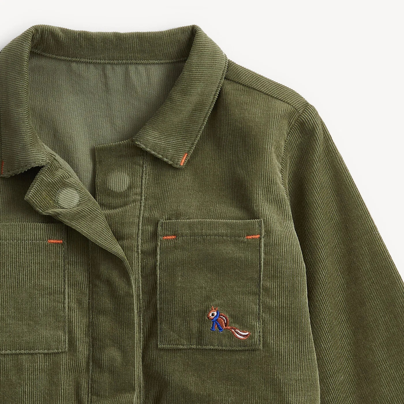 Green Corduroy Boy Romper