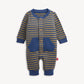 Waffle Green Stripe Boys Romper