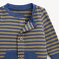 Waffle Green Stripe Boys Romper