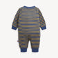 Waffle Green Stripe Boys Romper