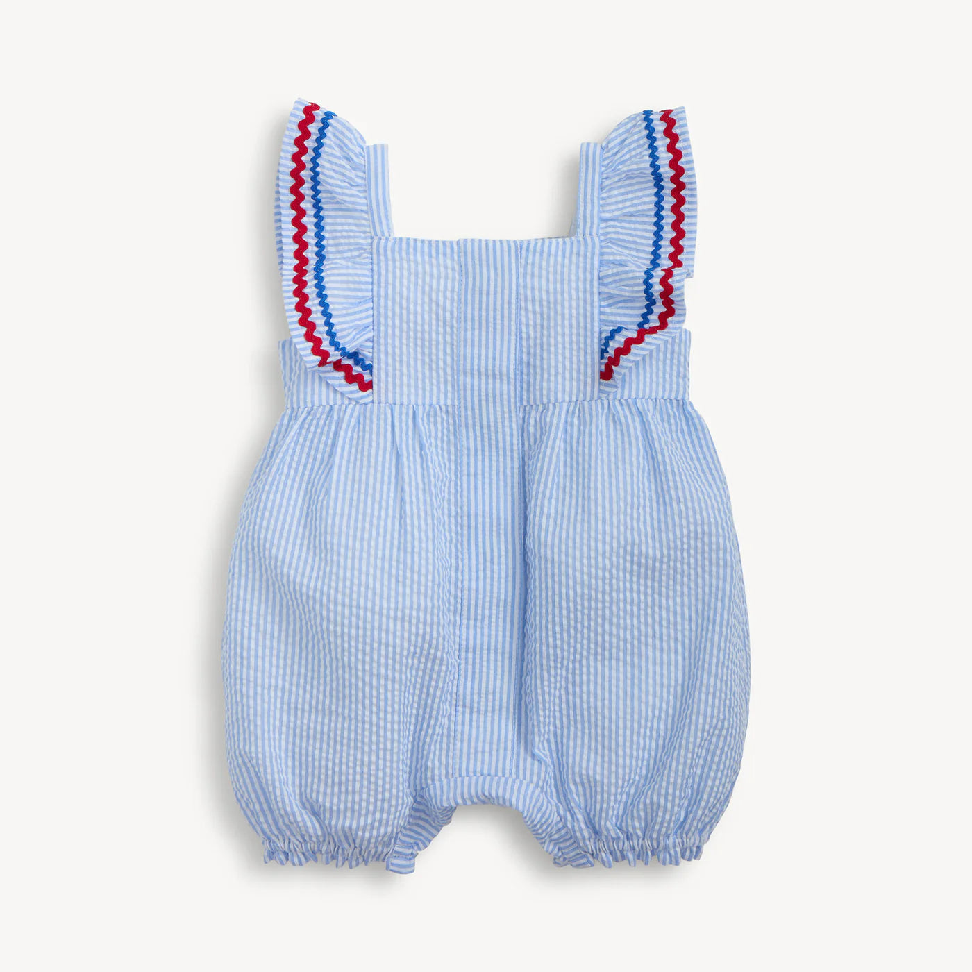 Searsucker Stripe Flutter Romper