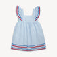 Seersucker Stripe Flutter Dress