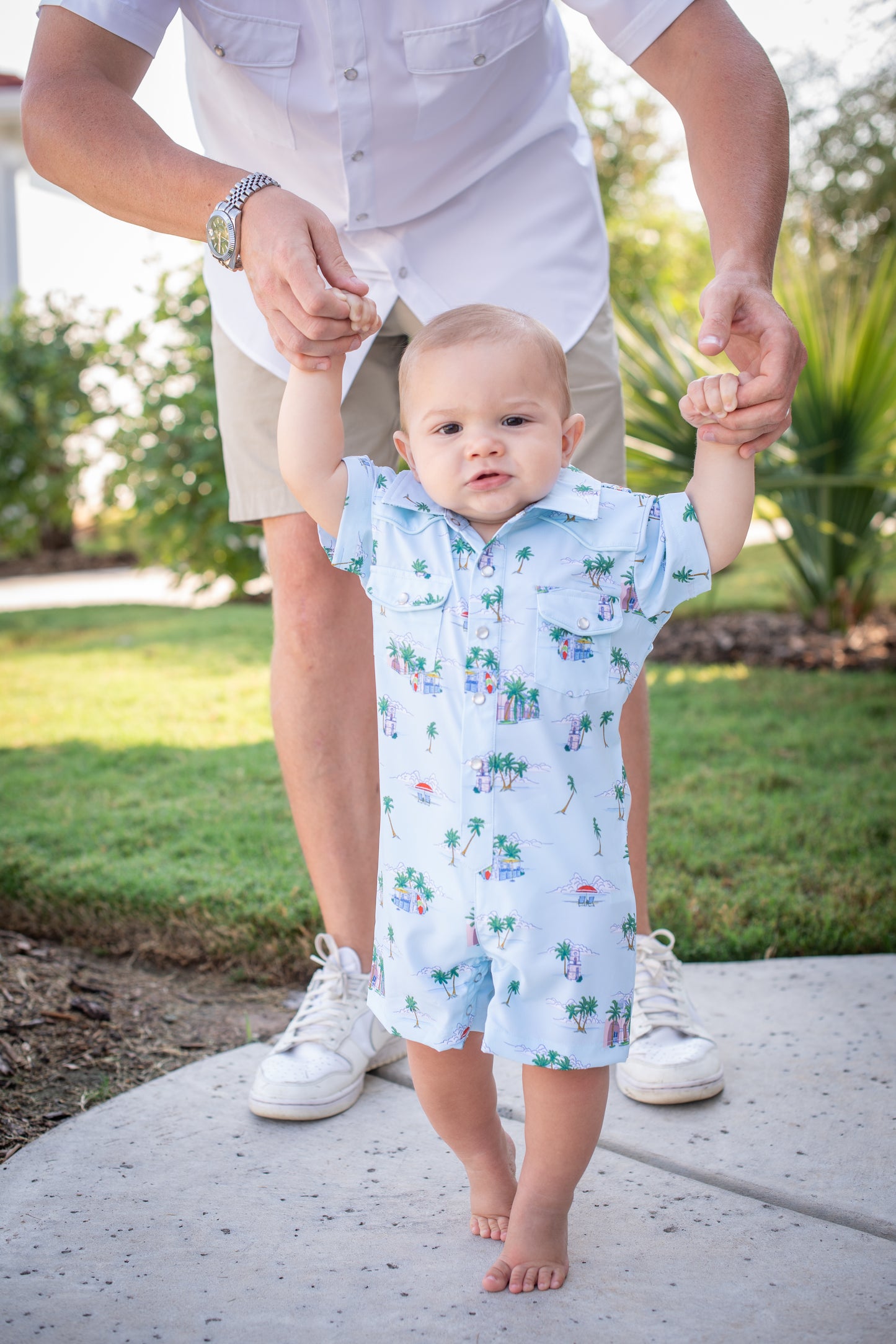 Pearl Snap Romper // Coastal Getaway