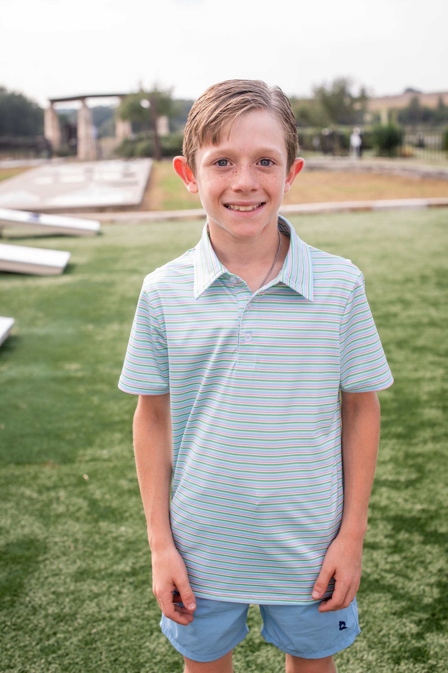 Performance Polo // Sherbet Stripe