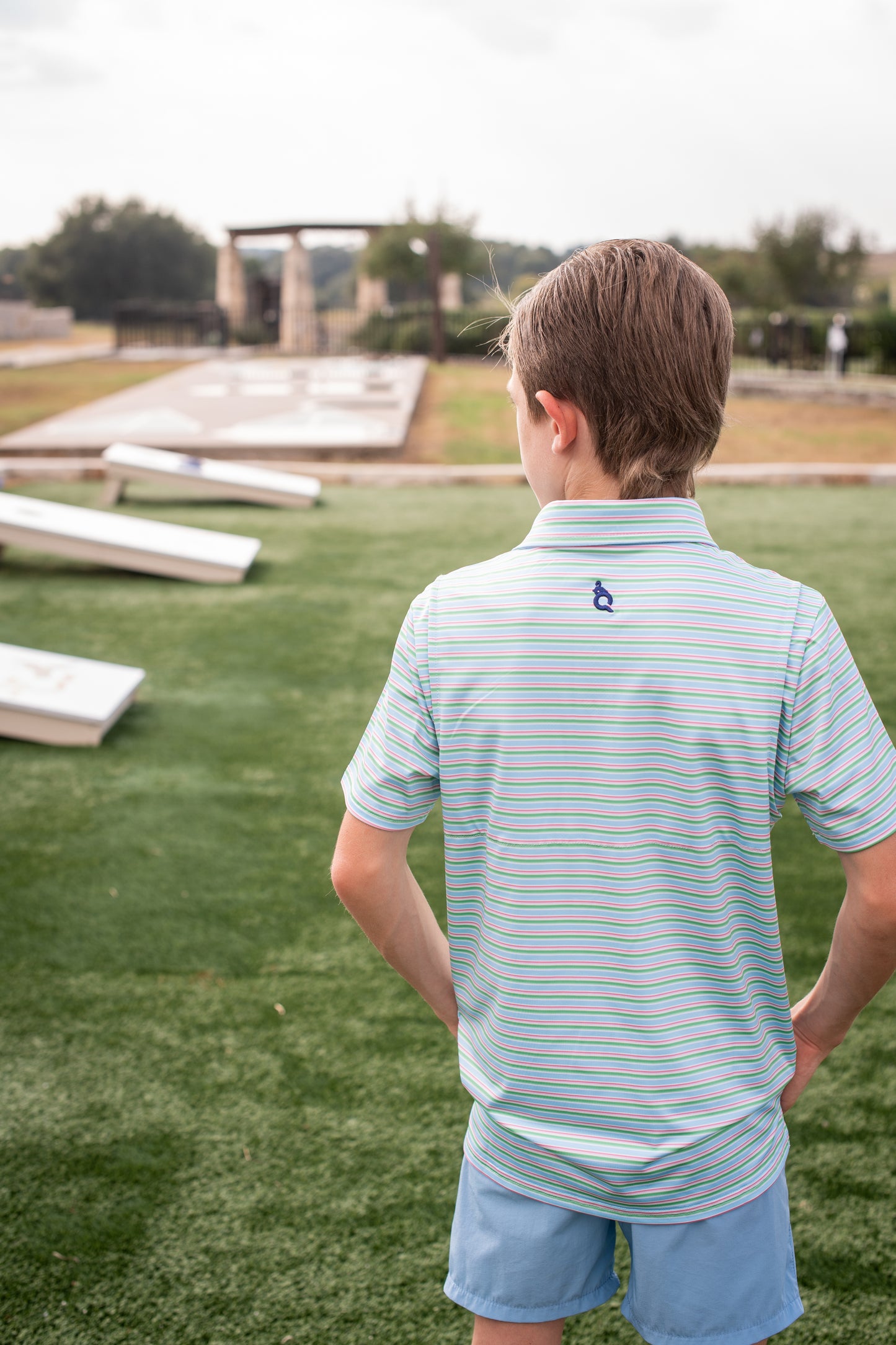 Performance Polo // Sherbet Stripe