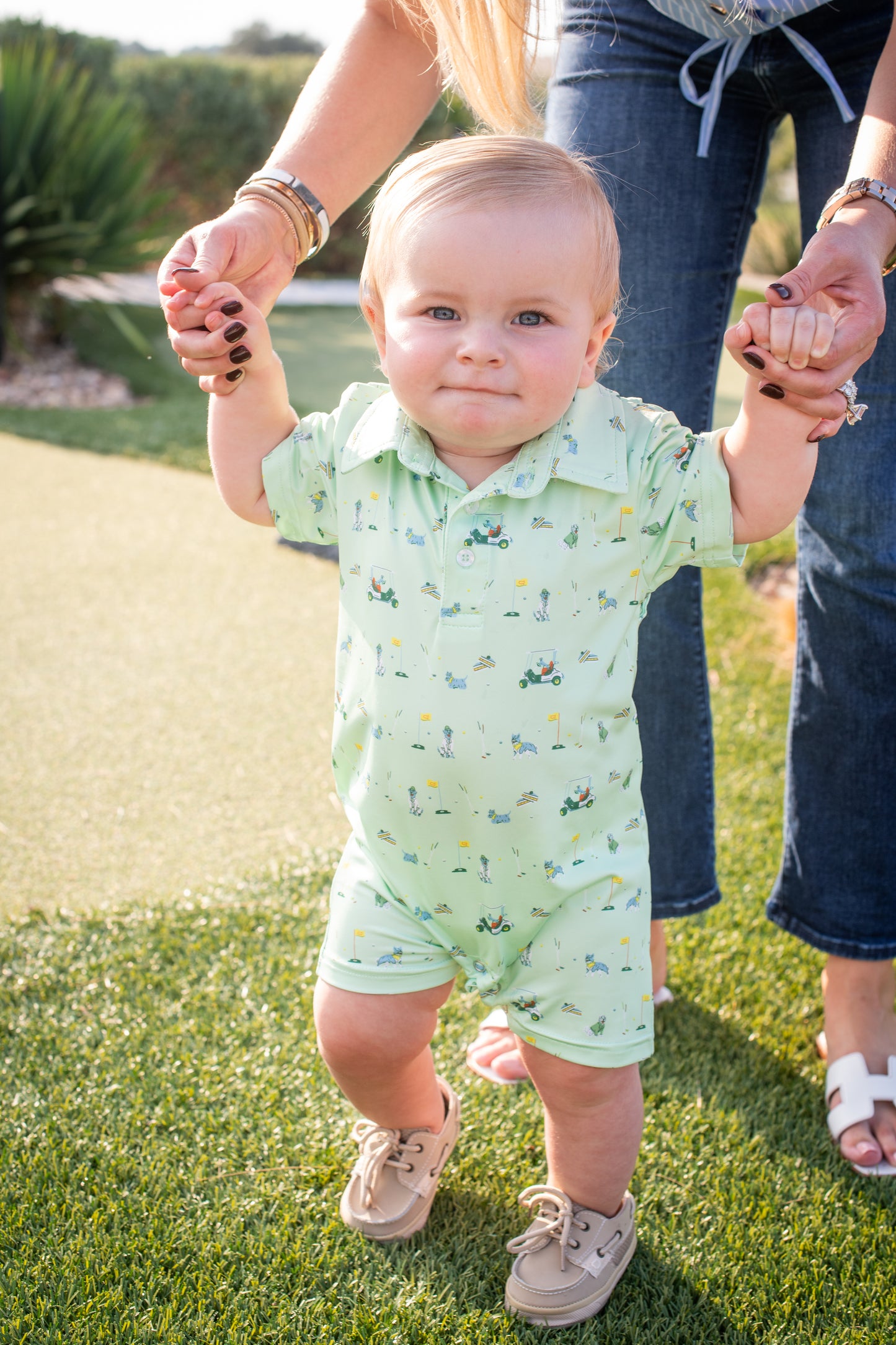 Performance Polo Romper // Dogwood