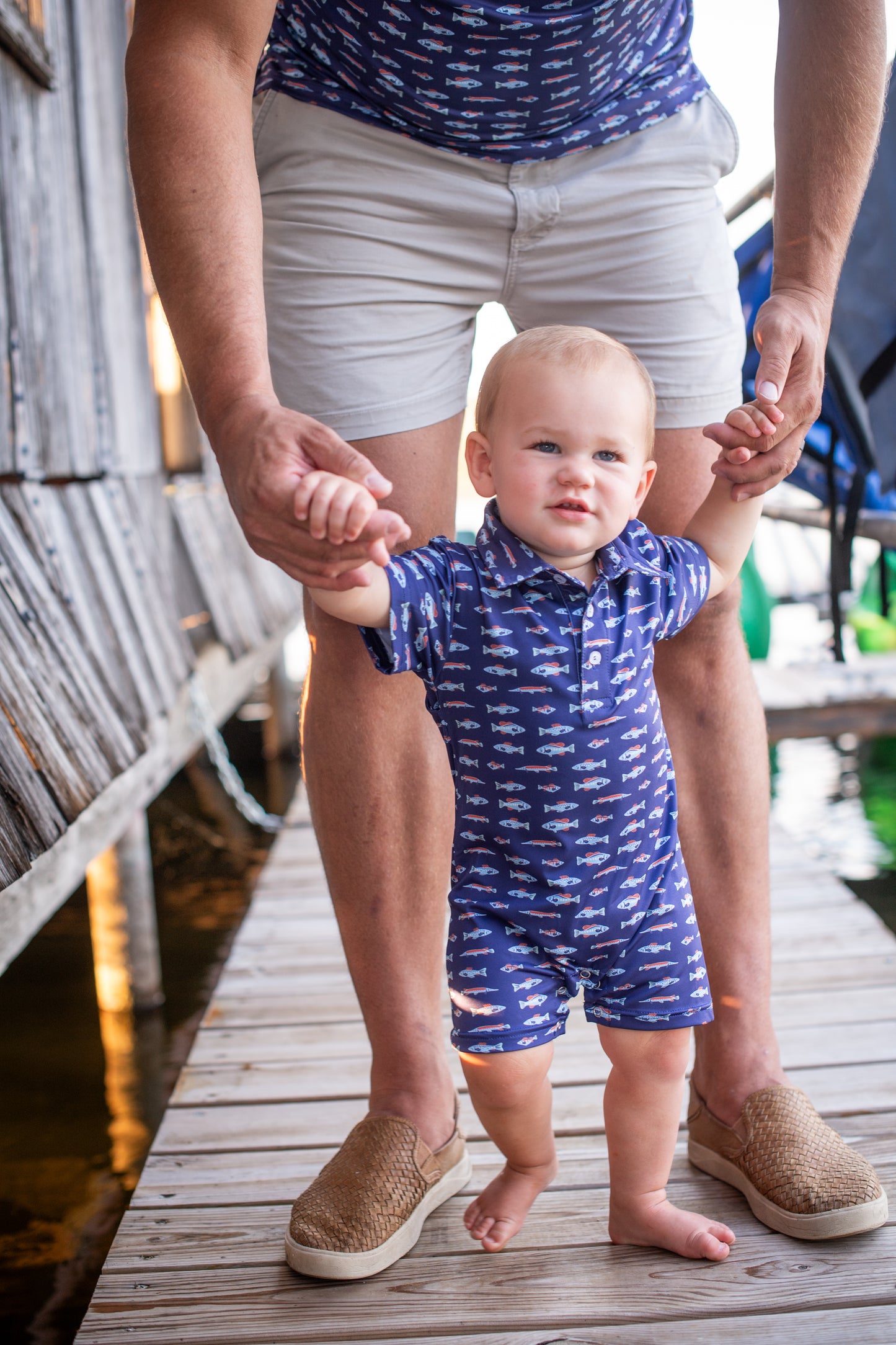 Performance Polo Romper // Freshwater