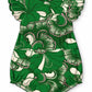 Green floral patterned romper