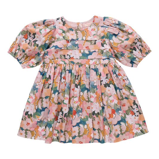 Girls Evelyn Dress // Watercolor Floral
