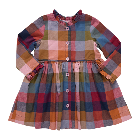 Girls Autumn Dress // Harvest Check