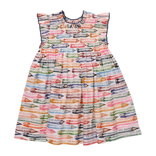 Girls Stevie Dress // Colored Pencils