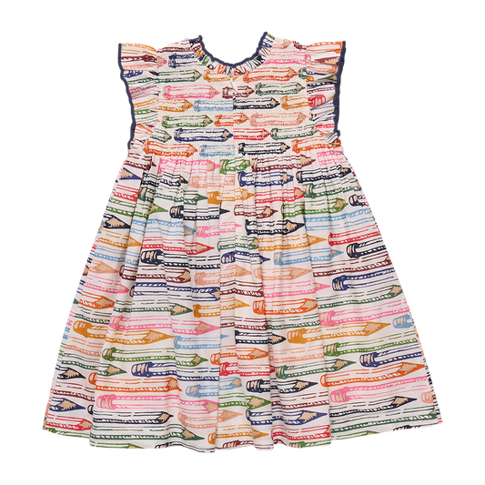 Girls Stevie Dress // Colored Pencils