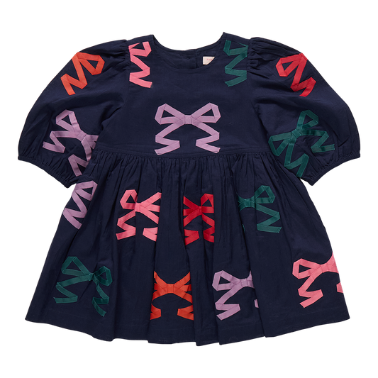 Girls Brooke Dress // Multi Bow Applique