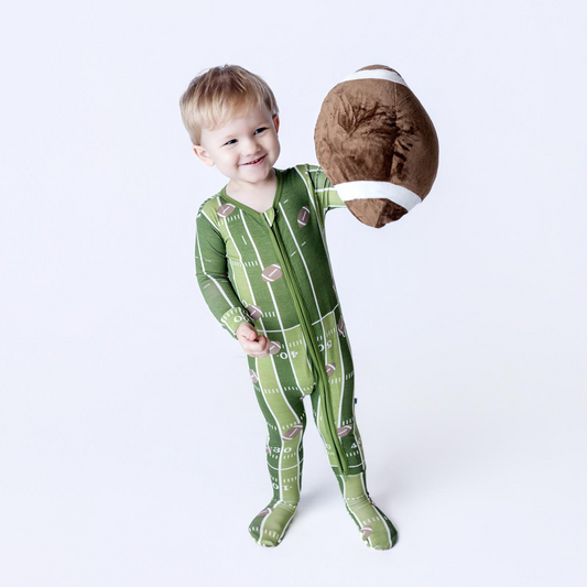 Football Footie with 2 Way Zipper