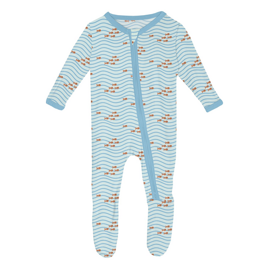 Fresh Air Little Fishy Zipper Footie