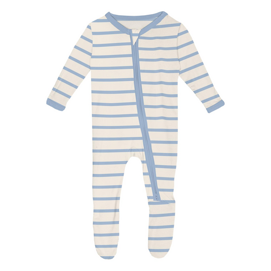 Pond Sweet Stripe Zipper Footie