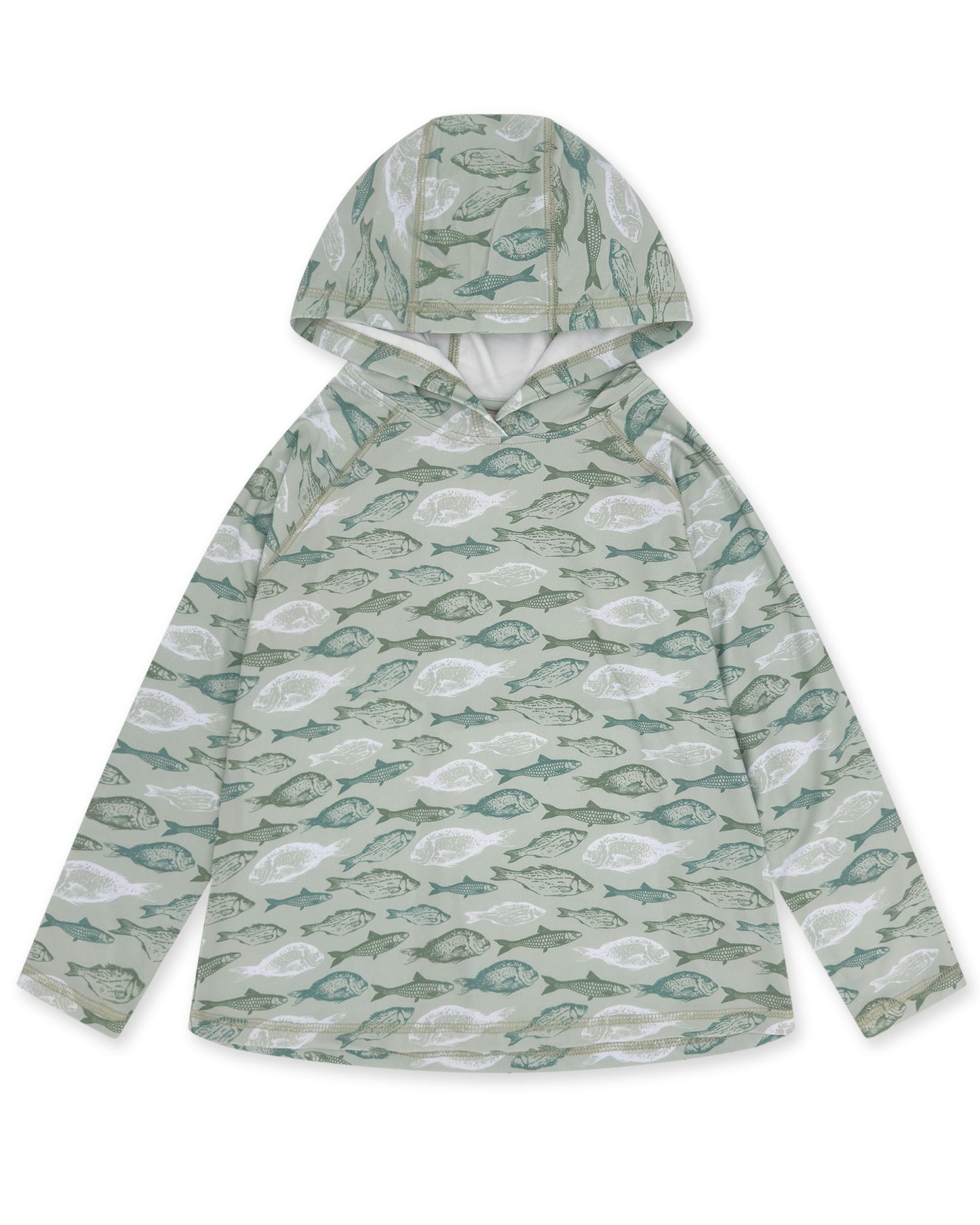 MULTI-color Green Fish tech hoodie