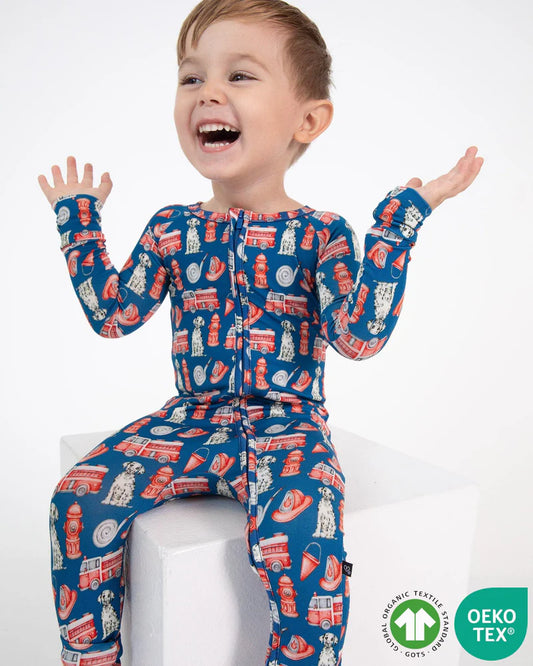 FIreman Convertible Zippered Footie