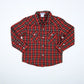 Holiday Plaid Pearl Snap Long Sleeve Flannel Shirt