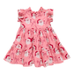 Girls Jennifer Dress // Pink Candy Cane Santa