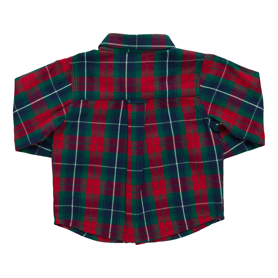 Boys Jack Shirt // Red Tartan