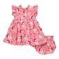 Baby Girl's Jennifer Dress Set // Pink Candy Cane Santa