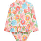 Pink Multi Floral 1 Piece Rashguard