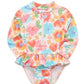 Pink Multi Floral 1 Piece Rashguard