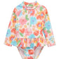 Pink Multi Floral 1 Piece Rashguard