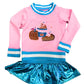 Pumpkin Latte Sequin Crew Neck Sweatshirt