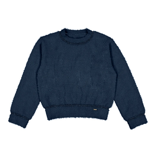 Navy Fur Sweater 4353-017