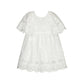 White cotton lace dress with beautiful details