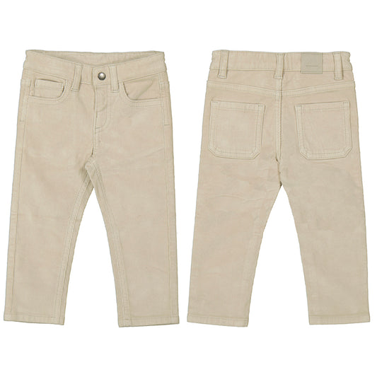 Baby Slim Fit Cord Trousers // Sand 502-027