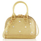 Gold glitter handbag with crystal embellishments