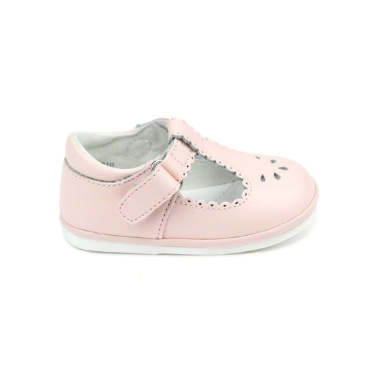 Dottie Scalloped T-Strap Mary Jane (Baby)- Pink
