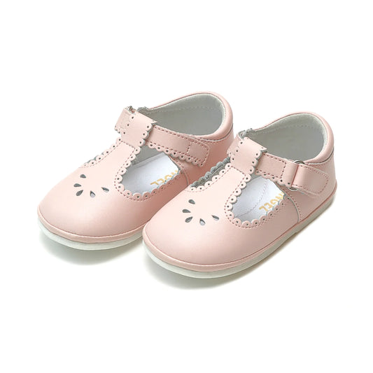 Dottie Scalloped T-Strap Mary Jane (Baby)- Pink