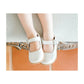 Chloe Scalloped Mary Jane // White