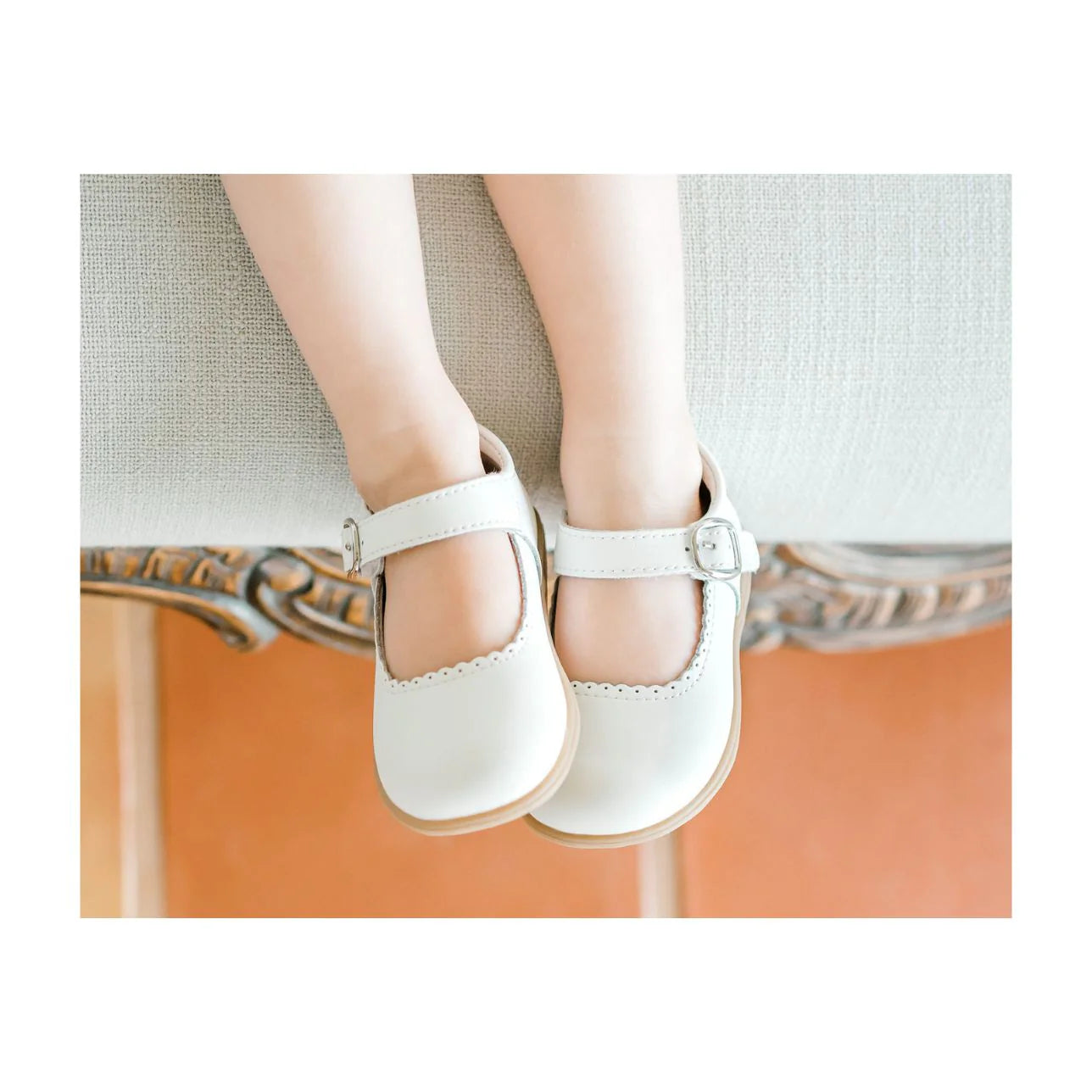 Chloe Scalloped Mary Jane // White