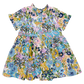 Girls Autumn Dress // Blue Large Stretch Floral