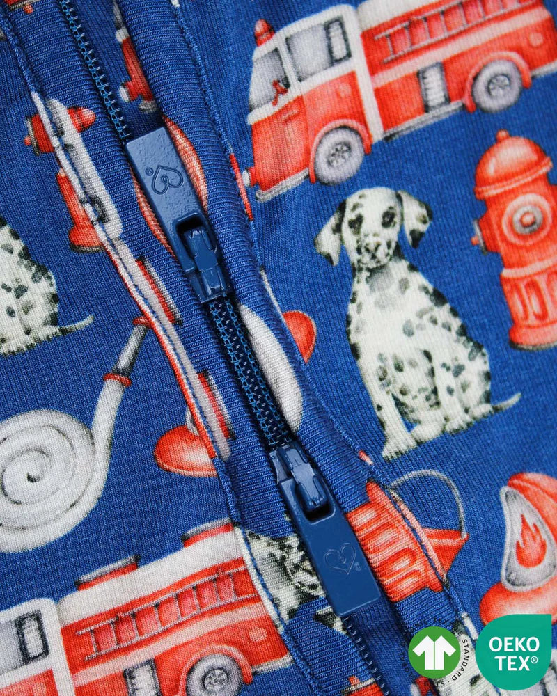 FIreman Convertible Zippered Footie