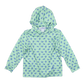 Green hoodie with blue crawfish pattern on a white background