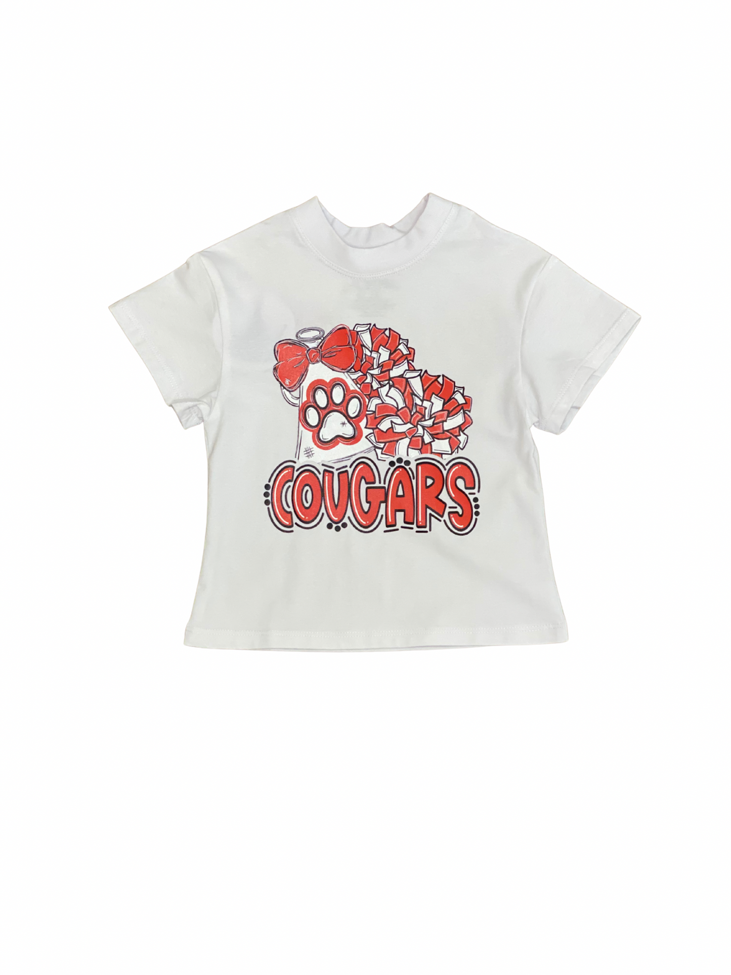 Cougar Pom-Pom Boxy Tee