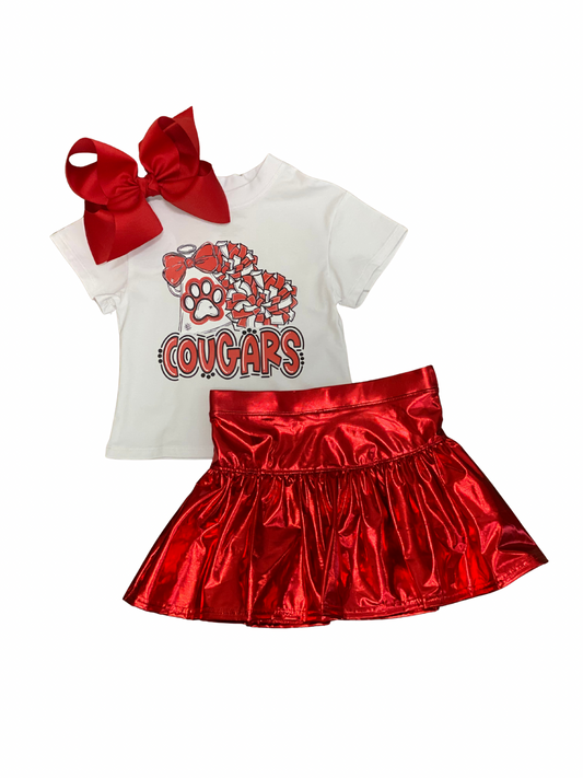 Cougar Pom-Pom Boxy Tee