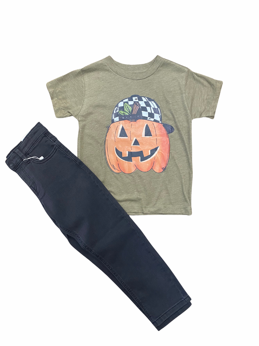 Pumpkin with Cap Halloween T-Shirt