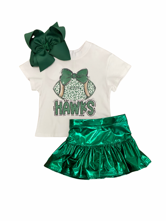 Hawks Football on Boxy Tee