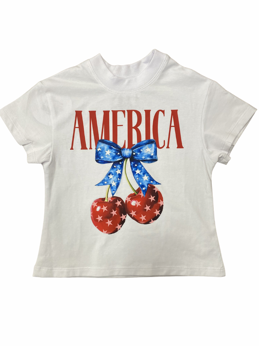 America // Cherry Graphic Boxy Tee