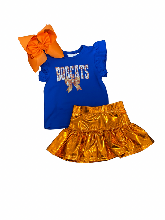 Floral Bobcat Ruffle Tee