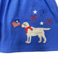 Patriotic Pup Knot Tie Short Set