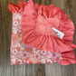 Orange Floral Minky Blanket