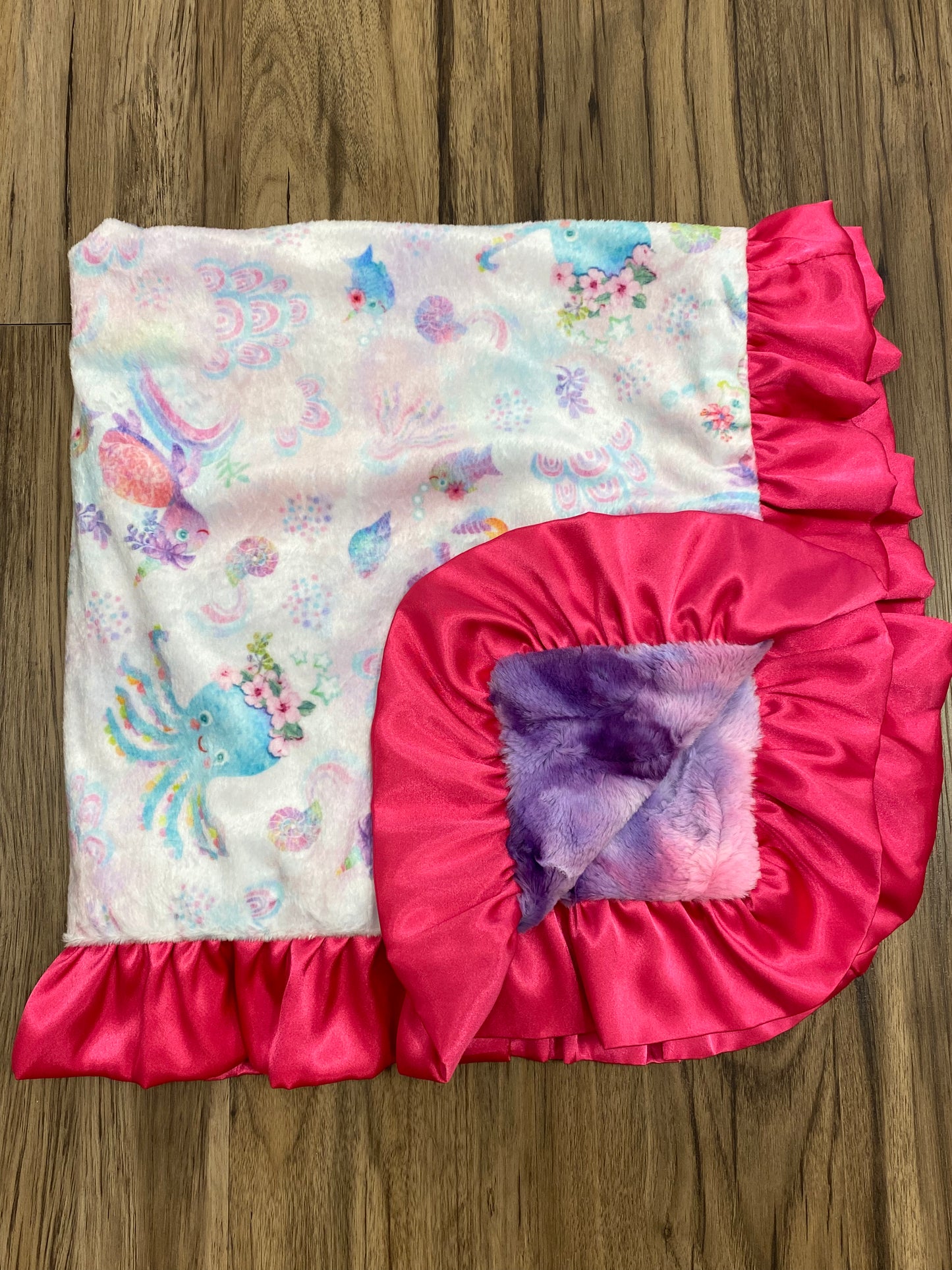 Purple Tie Dye Minky Blanket